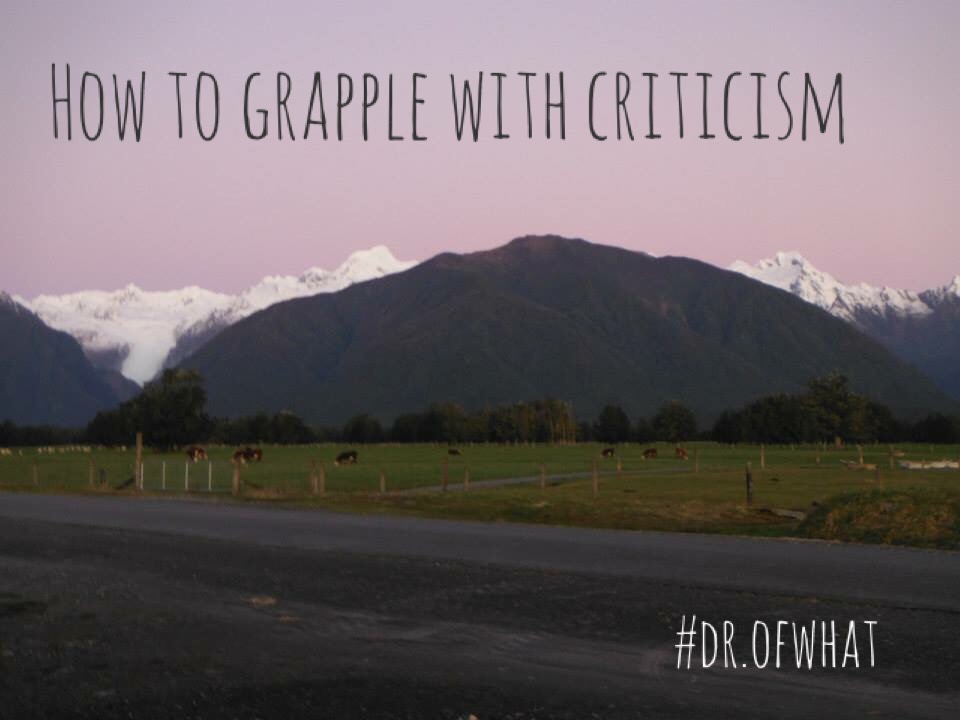 How to grapple with&nbsp;criticism
