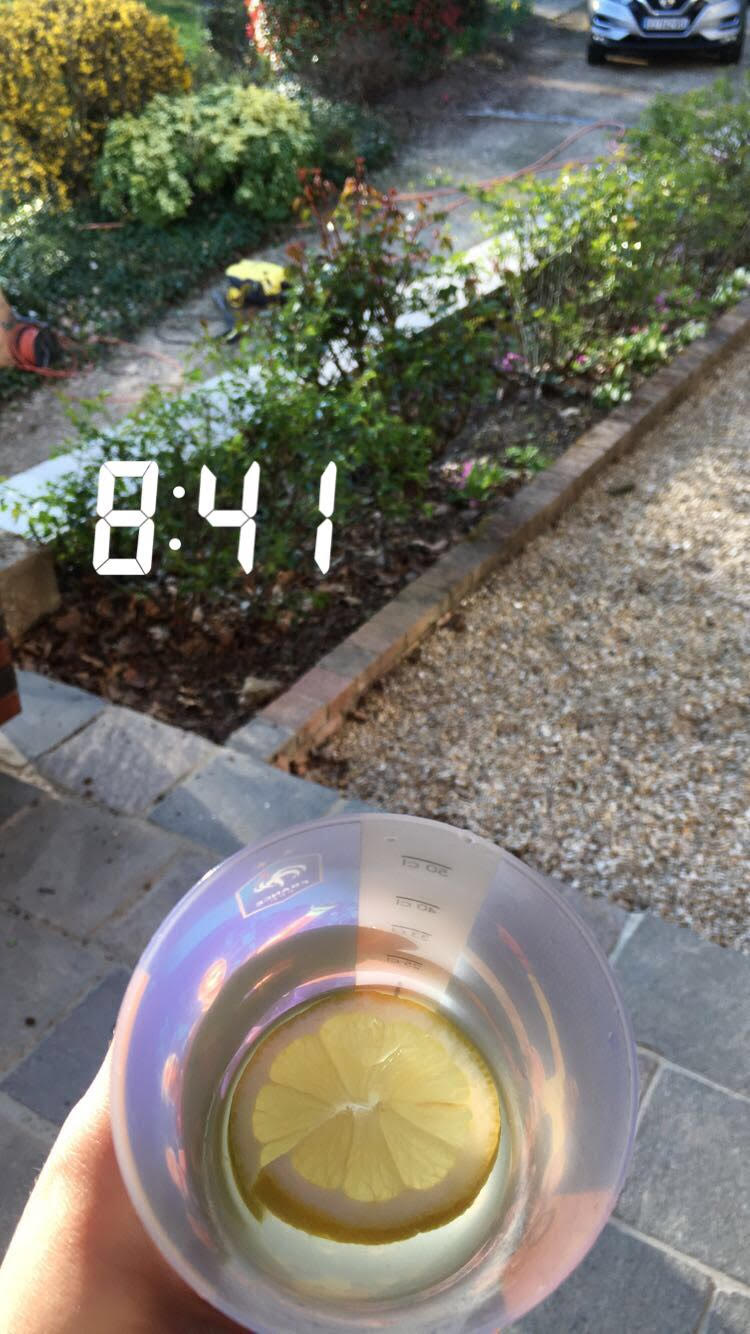 1 - morning glass of warm lemon water